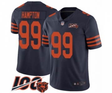 Men's Chicago Bears #99 Dan Hampton Limited Navy Blue Rush Vapor Untouchable 100th Season Football Jersey