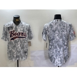 Men's Chicago Bears Blank Arctic Camo 2024 Salute to Service Stitched Baseball Jersey