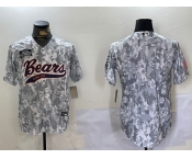 Men's Chicago Bears Blank Arctic Camo 2024 Salute to Service Stitched Baseball Jersey