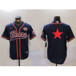 Men's Chicago Bears Blank Navy Blue With Patch Cool Base Stitched Baseball Jerseys