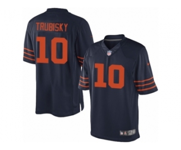 Men's Nike Chicago Bears #10 Mitchell Trubisky Limited Navy Blue 1940s Throwback Alternate NFL Jersey