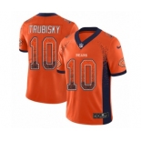 Men's Nike Chicago Bears #10 Mitchell Trubisky Limited Orange Rush Drift Fashion NFL Jersey