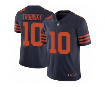 Men's Nike Chicago Bears #10 Mitchell Trubisky Vapor Untouchable Limited Navy Blue 1940s Throwback Alternate NFL Jersey