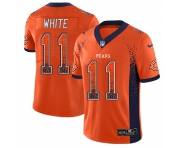 Men's Nike Chicago Bears #11 Kevin White Limited Orange Rush Drift Fashion NFL Jersey