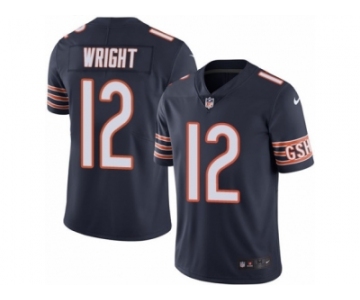 Men's Nike Chicago Bears #12 Kendall Wright Limited Navy Blue Rush NFL Jersey