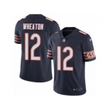 Men's Nike Chicago Bears #12 Markus Wheaton Vapor Untouchable Limited Navy Blue Team Color NFL Jersey