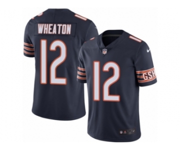 Men's Nike Chicago Bears #12 Markus Wheaton Vapor Untouchable Limited Navy Blue Team Color NFL Jersey