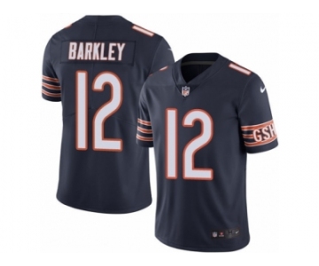 Men's Nike Chicago Bears #12 Matt Barkley Limited Navy Blue Rush NFL Jersey