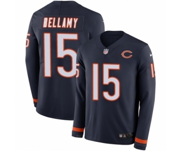 Men's Nike Chicago Bears #15 Josh Bellamy Limited Navy Blue Therma Long Sleeve NFL Jersey