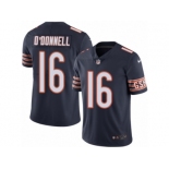 Men's Nike Chicago Bears #16 Pat O'Donnell Limited Navy Blue Rush NFL Jersey