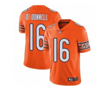 Men's Nike Chicago Bears #16 Pat O'Donnell Vapor Untouchable Limited Orange Rush NFL Jersey