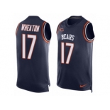 Men's Nike Chicago Bears #17 Markus Wheaton Limited Navy Blue Player Name & Number Tank Top NFL Jersey