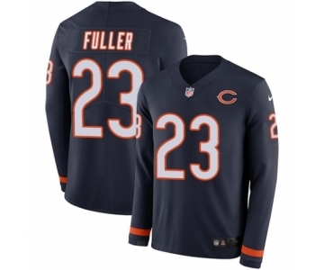 Men's Nike Chicago Bears #23 Kyle Fuller Limited Navy Blue Therma Long Sleeve NFL Jersey