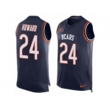 Men's Nike Chicago Bears #24 Jordan Howard Limited Navy Blue Player Name & Number Tank Top NFL Jersey