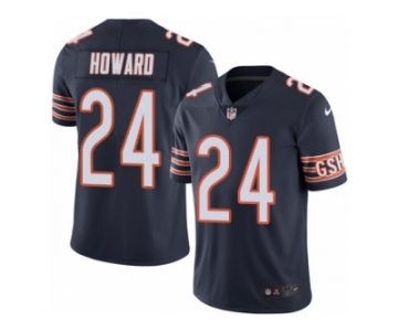 Men's Nike Chicago Bears #24 Jordan Howard Limited Navy Blue Rush NFL Jersey