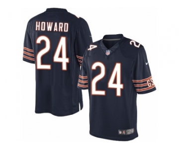 Men's Nike Chicago Bears #24 Jordan Howard Limited Navy Blue Team Color NFL Jersey