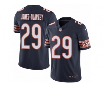 Men's Nike Chicago Bears #29 Harold Jones-Quartey Limited Navy Blue Rush NFL Jersey