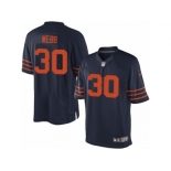 Men's Nike Chicago Bears #30 B.W. Webb Limited Navy Blue 1940s Throwback Alternate NFL Jersey