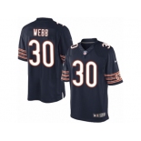 Men's Nike Chicago Bears #30 B.W. Webb Limited Navy Blue Team Color NFL Jersey