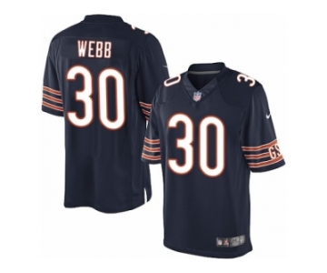 Men's Nike Chicago Bears #30 B.W. Webb Limited Navy Blue Team Color NFL Jersey