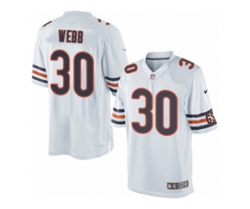 Men's Nike Chicago Bears #30 B.W. Webb Limited White NFL Jersey