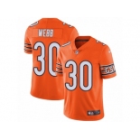 Men's Nike Chicago Bears #30 B.W. Webb Vapor Untouchable Limited Orange Rush NFL Jersey