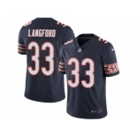 Men's Nike Chicago Bears #33 Jeremy Langford Limited Navy Blue Rush NFL Jersey