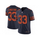 Men's Nike Chicago Bears #33 Jeremy Langford Vapor Untouchable Limited Navy Blue 1940s Throwback Alternate NFL Jersey