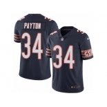 Men's Nike Chicago Bears #34 Walter Payton Limited Navy Blue Rush NFL Jersey