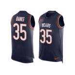 Men's Nike Chicago Bears #35 Johnthan Banks Limited Navy Blue Player Name & Number Tank Top NFL Jersey