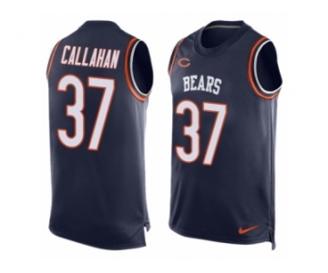 Men's Nike Chicago Bears #37 Bryce Callahan Limited Navy Blue Player Name & Number Tank Top NFL Jersey