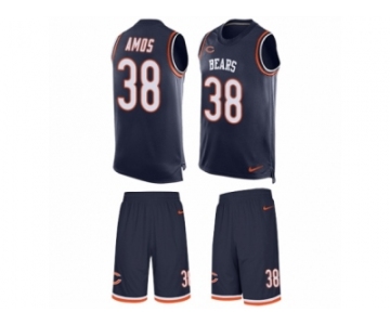 Men's Nike Chicago Bears #38 Adrian Amos Limited Navy Blue Tank Top Suit NFL Jersey