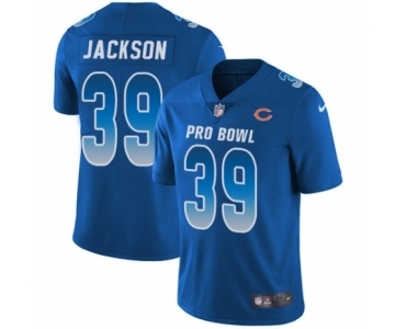 Men's Nike Chicago Bears #39 Eddie Jackson Limited Royal Blue NFC 2019 Pro Bowl NFL Jersey