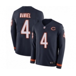 Men's Nike Chicago Bears #4 Chase Daniel Limited Navy Blue Therma Long Sleeve NFL Jersey