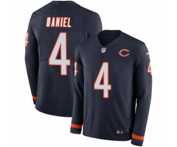 Men's Nike Chicago Bears #4 Chase Daniel Limited Navy Blue Therma Long Sleeve NFL Jersey