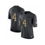 Men's Nike Chicago Bears #4 Connor Barth Limited Black 2016 Salute to Service NFL Jersey