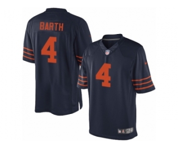 Men's Nike Chicago Bears #4 Connor Barth Limited Navy Blue 1940s Throwback Alternate NFL Jersey