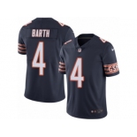 Men's Nike Chicago Bears #4 Connor Barth Limited Navy Blue Rush NFL Jersey