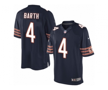 Men's Nike Chicago Bears #4 Connor Barth Limited Navy Blue Team Color NFL Jersey