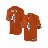 Men's Nike Chicago Bears #4 Connor Barth Limited Orange Alternate NFL Jersey