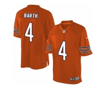 Men's Nike Chicago Bears #4 Connor Barth Limited Orange Alternate NFL Jersey