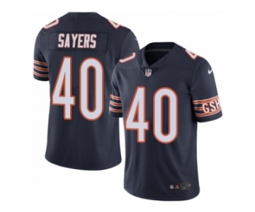 Men's Nike Chicago Bears #40 Gale Sayers Limited Navy Blue Rush NFL Jersey