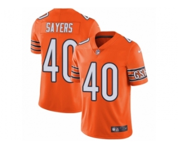 Men's Nike Chicago Bears #40 Gale Sayers Vapor Untouchable Limited Orange Rush NFL Jersey