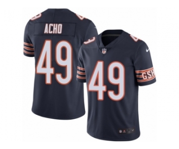 Men's Nike Chicago Bears #49 Sam Acho Limited Navy Blue Rush NFL Jersey