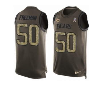 Men's Nike Chicago Bears #50 Jerrell Freeman Limited Green Salute to Service Tank Top Alternate NFL Jersey