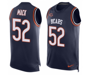 Men's Nike Chicago Bears #52 Khalil Mack Limited Navy Blue Player Name & Number Tank Top NFL Jersey