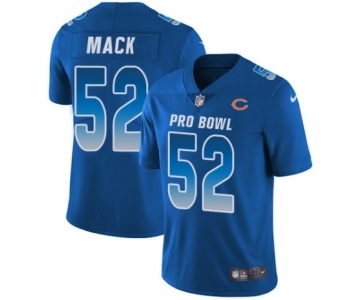 Men's Nike Chicago Bears #52 Khalil Mack Limited Royal Blue NFC 2019 Pro Bowl NFL Jersey