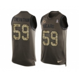 Men's Nike Chicago Bears #59 Danny Trevathan Limited Green Salute to Service Tank Top Alternate NFL Jersey