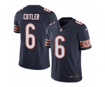 Men's Nike Chicago Bears #6 Jay Cutler Limited Navy Blue Rush NFL Jersey