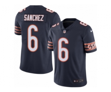 Men's Nike Chicago Bears #6 Mark Sanchez Limited Navy Blue Rush NFL Jersey